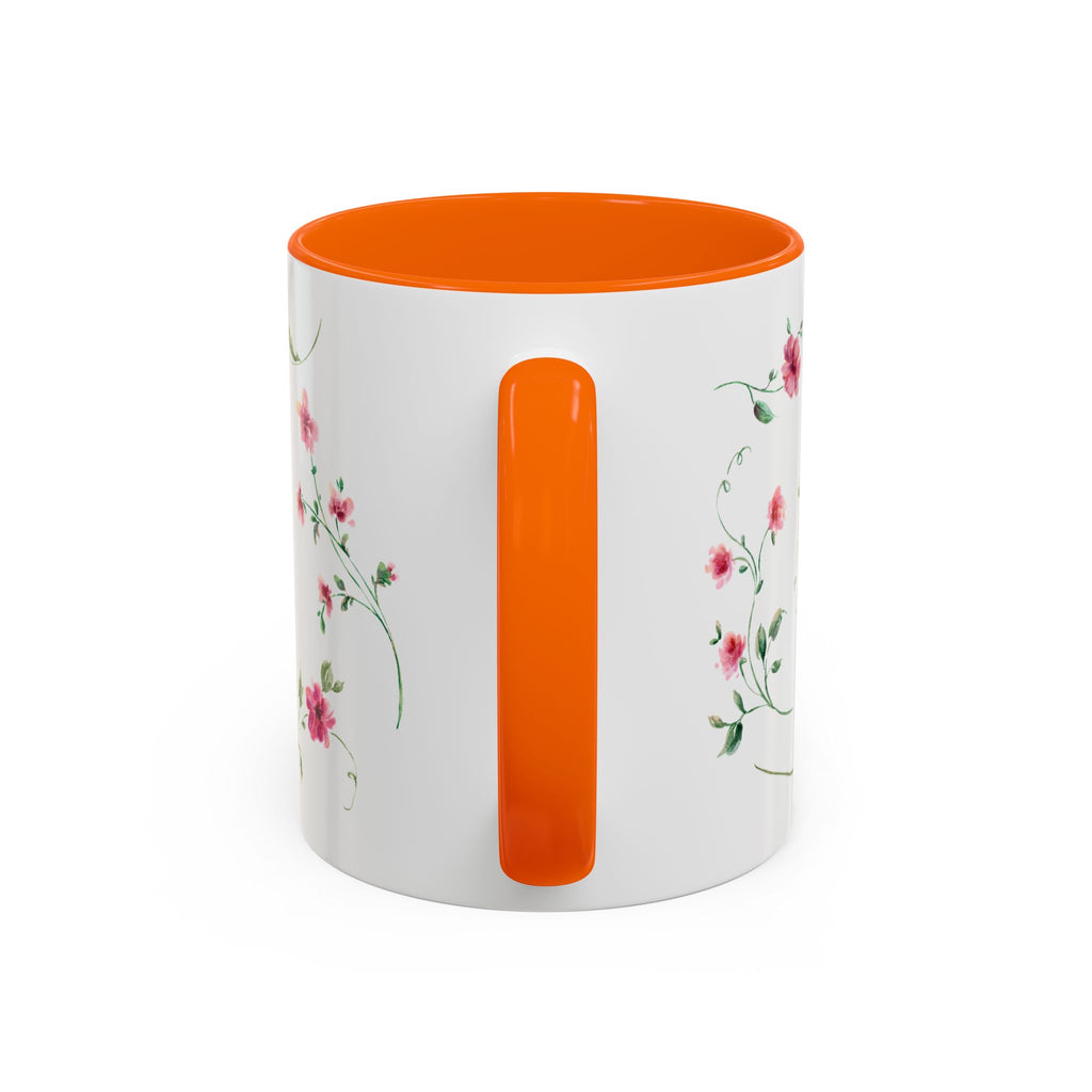 Floral Accent Coffee Mug – Pink Watercolor Blossoms (11/15oz)