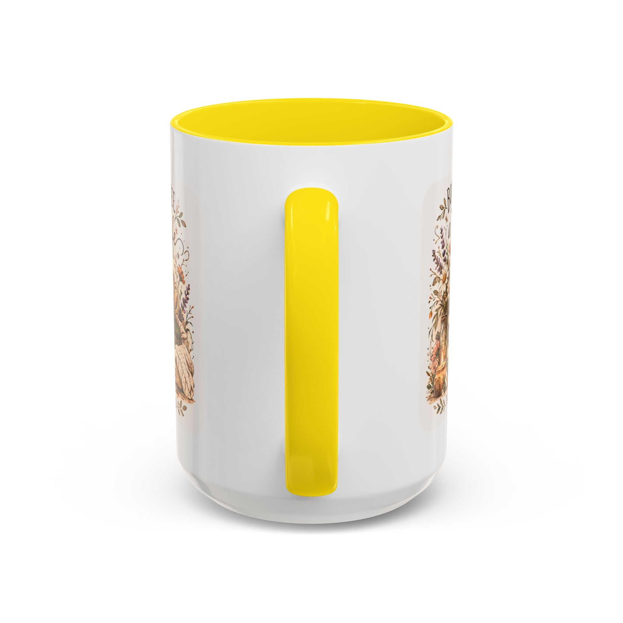 Books, Coffee & A Quiet Life Accent Coffee Mug — Cozy Literary Tea Cup (11/15oz)
